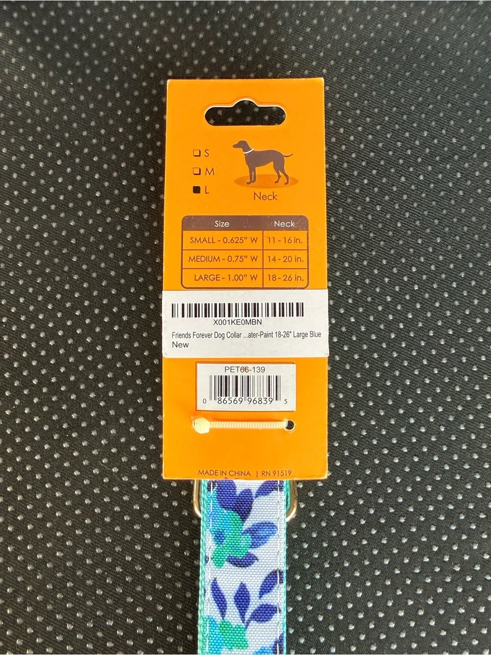 Floral Blue Dog Collar
